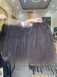 Extensiones de Cabello Liso Yaki, Liso Kinky, Tejido a Máquina, Todos los Colores, Múltiples Donantes, Donante Único, Línea de Cabello en Forma de M, Personalizable - Product Image 1