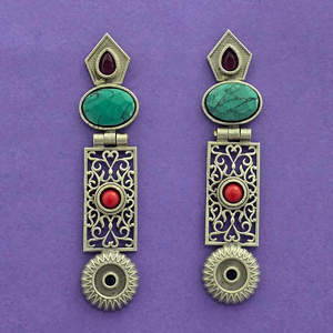 Pendientes clásicos de moda chapados oxidados por el exportador indio de joyería artificial - Product Image 4