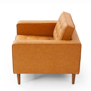 Fauteuil individuel de luxe avec revêtement capitonné en velours, design moderne Wabi-Sabi, chaise confortable pour bureau à domicile - GSD68034 - Product Image 2