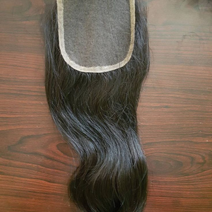 4/4 Closure 10inches Wave <b>Remy</b> <b>Human</b> <b>Hair</b> <b>Extensions</b> South Cambodian <b>Hair</b> Short Length for Lace Machine Double Weft All Colors - Product Image 6