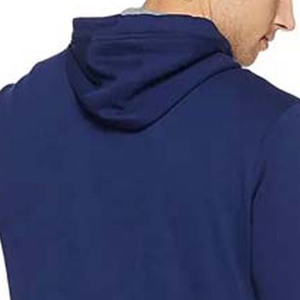 Sudaderas con capucha de algodón 100% de alta calidad para hombre, sudaderas con logotipo personalizado bordado impreso informal azul marino con cremallera para invierno - Product Image 6