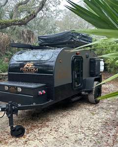 Remolque de Campamento Todoterreno Tipo Lágrima, Mini Remolque de Acero Inoxidable, Ligero, Plegable, Impermeable, Estilo Australiano - Product Image 3