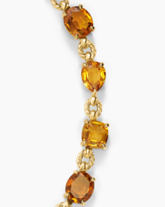 Collier à bascule vintage en or jaune 18 carats Marbella Bijoux de mariage pour femmes Améthyste jaune Chaîne à maillons grenat rhodolite à la mode - Product Image 4