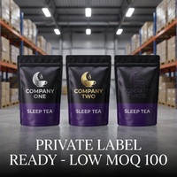 Thé pour le sommeil à base de plantes personnalisé avec étiquette privée, à la camomille et à la lavande, thé pour le sommeil 100% naturel