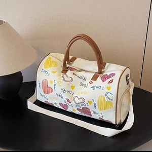 Vintage <b>Canvas</b> Sport Gym <b>Bag</b> Large Capacity Travel Duffle <b>Bag</b> Shoulder <b>Crossbody</b> Weekender Overnight <b>Bag</b> - Product Image 5