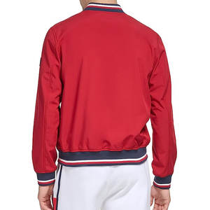 En Stock Hecho en Pakistán Hombres Formal Bomber Jacket Canvas Stand Collar Front Logo Precio bajo para la venta - Product Image 3