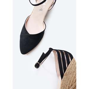 Lastret camoscio Espadrille zeppe comode sandali con elegante Design a zeppa - Product Image 2