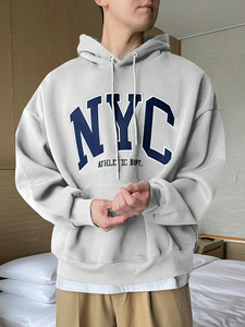 Sweat-shirts à épaules tombantes pour hommes de luxe personnalisés, logo brodé personnalisé, coton lourd, streetwear surdimensionné, sweat-shirt à épaules tombantes pour hommes - Product Image 3