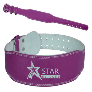 Ceinture de gymnastique personnalisée OEM de haute qualité sangle d'haltérophilie en néoprène matériau en cuir de vache résistant grande taille boucle à logo de qualité - Product Image 5