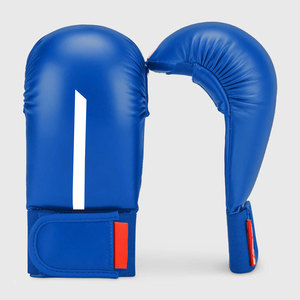 2025 azul 8oz PU cuero Karate guantes de boxeo Pakistán hecho a mano buen vendedor último estilo con diseño transpirable único - Product Image 1