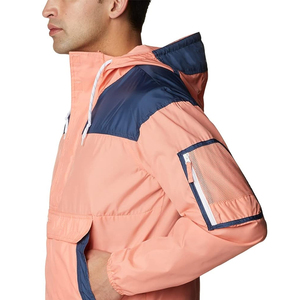 Chaqueta cortavientos con logotipo frontal y cuello levantado de alta calidad personalizada con cremallera a prueba de viento y cálida para hombres, Chaquetas deportivas para exteriores - Product Image 6