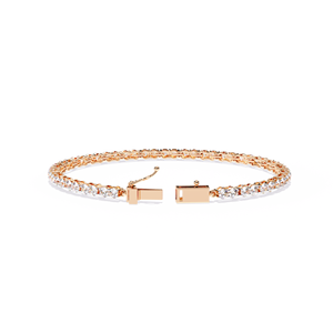 Bracelet rond en diamant de laboratoire de taille brillante 14K Gold IGI Certified VVS VS D E Rose Yellow White Gold Jewelry - Product Image 5