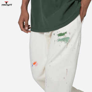 Pantalon de haute qualité Design personnalisé Pantalon de survêtement évasé à coupe ample pour hommes Baggy Flare Pantalon de survêtement pour hommes - Product Image 6