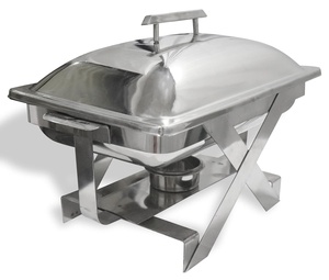 Bandeja de calentamiento de alimentos alimentada por gas de acero inoxidable de 8L, plato de frotamiento para barbacoa y viajes de campamento - Product Image 1