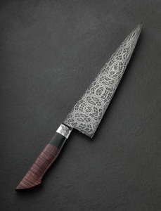 Couteau de cuisine de style japonais en acier inoxydable à manger sur lame couteau de chef avec manche en bois cadeau pour votre cadeau d'anniversaire de mère - Product Image 3