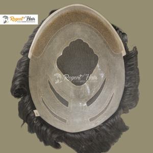 REGENT EU Nueva llegada 100% Remy Human Toupee para hombres Onda natural Trama atada a mano recta Calidad Premium disponible para - Product Image 2