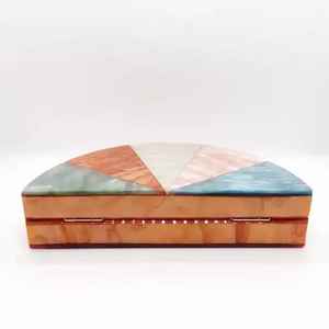 Pochette en résine en forme de D, imitation perle, plaqué or, luxe, papillon, charme solide, pochette complète, ensemble pour femmes, mariage - Product Image 4