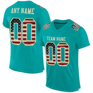 Maillot de Football américain Cool Touch pour hommes vêtements d'équipe en tissu à mailles à séchage rapide pour l'uniforme de Football du jour du match de l'école et du collège - Product Image 2