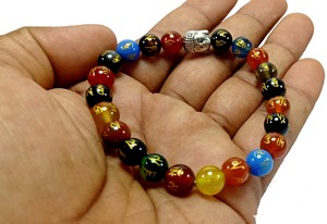 <b>Bracelet</b> Seven Chakra Om Mani Buddha Beads Stone <b>Bracelet</b> Crystal Gemstone Fashion Jewelry Men and Women Gift Energy Meditation - Product Image 2