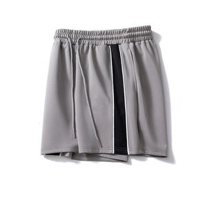 Pantalones cortos de pierna ancha Unisex con logotipo personalizado al por mayor, pantalones cortos deportivos de algodón con borde de gran tamaño y cintura elástica ajustable, ajuste holgado - Product Image 2