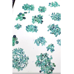 Alta calidad 633 Uds cabujón de piedras preciosas verdes de fluorita Natural 5mm 9mm pera ovalada 1080cts lote todas las ventas de IROC piedras preciosas sueltas US $72 - Product Image 1