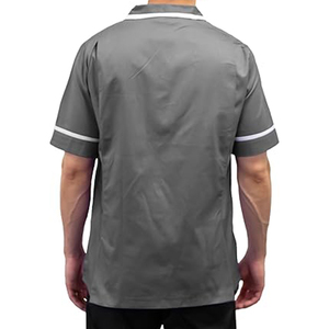 Uniformes Médicos para Hombre de Alta Calidad al por Mayor, Personalizados, con Cuello Camisero, Ribete Blanco, Túnica de Enfermería - Product Image 3