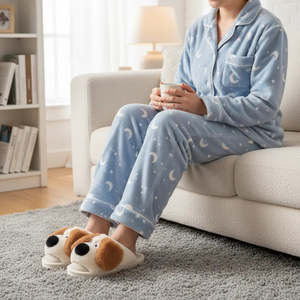 Wallace Gromit Ladies' <b>Fluffy</b> for Slippers Winter Printed Shoes Open Closed Toes EVA Outsole <b>Cushioned</b> Anti-Slip Features Trendy - Product Image 4