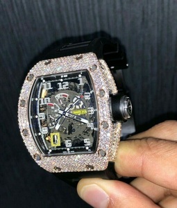 High Quality Rm Quartz Elegant Looking VVS Clarity <b>Smart</b> Moissanite Diamond Studded <b>Watch</b> Leather Sapphire Crystal Bulk Price - Product Image 6