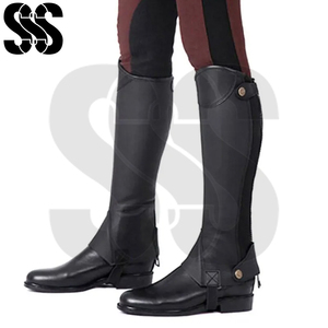 Servicio OEM ODM, Medias Polainas de Cuero Duraderas y Ligeras para Montar a Caballo, Calidad Premium, Precio Competitivo, Colores Personalizables - Product Image 4