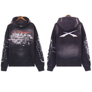 Sudaderas Extra Grandes de Algodón Grueso de Alta Calidad con Logotipo de Hell, Estilo Urbano, Holgadas, con Capucha, Estilo Vintage, para Hombre, Invierno - Product Image 3