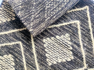 Ensemble de tapis plat en coton Jacquard Shaggy moderne résistant aux taches pour animaux de compagnie réversible antidérapant pour décoration intérieure abstraite - Product Image 4