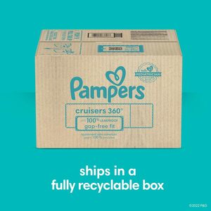 Pampers Pull On Cruisers 360 °   Couches jetables pour bébé taille 7, quantité pour 2 mois (2 x 88 unités) avec soin doux à base d'eau pour bébé - Product Image 5