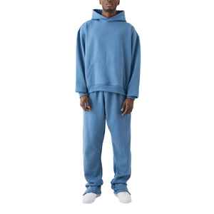 Conjunto Deportivo de 2 Piezas para Hombre con Capucha y Lavado Ácido, Personalizable con Logotipo, en Felpa de Poliéster/Algodón - Product Image 2