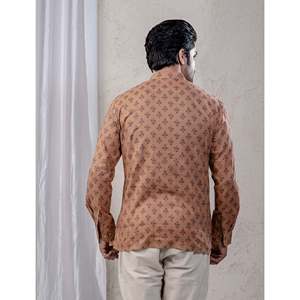 Kurta court en coton imprimé décontracté pour hommes avec manches longues - Product Image 6