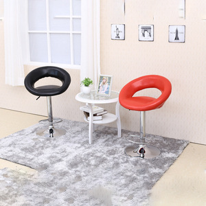 Tabouret de bar pivotant moderne réglable avec siège en cuir confortable et base en métal durable pour cuisine, café, bar, hôtel - Product Image 2