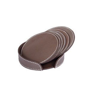 High Quality Leather coaster Custom Square Leather coaster with Waterproof Leather coaster for Coffee Use <b>Cheap</b> Price - Product Image 5