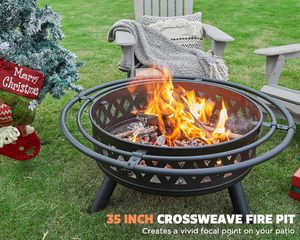 Decorative Modern Steel <b>Fire</b> Pits Freestanding <b>Portable</b> 9999 BTU for Open Area Heating Garden Outdoor Relaxation Use Wholesale - Product Image 4