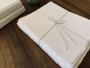 8x10 IVORY 150 Gsm Handmade Deckled Edge Cotton Paper Deckle - Product Image 5