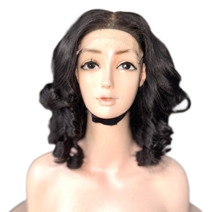 Perruque noire rebondissante de haute qualité en cheveux naturels bruts, avec fermeture frontale, 100 % cheveux humains vietnamiens - Product Image 5