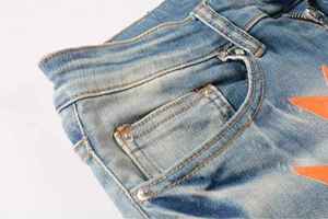Pantalones Vaqueros de Mezclilla Transpirables Personalizados con Bordado Vintage Lavado a la Piedra, Ligeros, de Moda, para Primavera, Verano e Invierno, para Hombre - Product Image 3