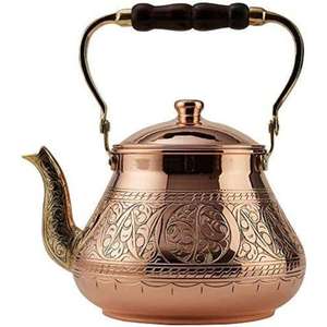 Tetera de Latón Puro Hecha a Mano, Tradicional India, para Café e Infusiones Herbales, Acabado Antiguo Duradero, a Precio de Exportación - Product Image 6