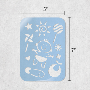Pochoirs en plastique pour bébés, modèle durable et réutilisable pour le dessin, l'artisanat et les fournitures artistiques des nouveau-nés - Product Image 3