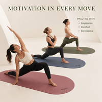 Tapis de yoga et de fitness en PU personnalisé, écologique, 5 mm d'épaisseur, en cuir naturel, antidérapant, en caoutchouc et fibre de coco