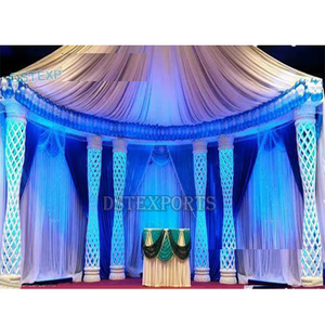 ชุดรูปแบบงานแต่งงานสีฟ้าเอเชียเวทีงานแต่งงานสไตล์ตะวันตกเวที USA ไฟเบอร์กลาสตกแต่งเวทีงานแต่งงาน - Product Image 1