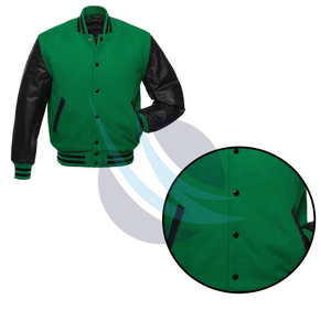 แจ็คเก็ตวาร์ซิตี้แฟชั่นใหม่สำหรับผู้ชาย แบบยูนิเซ็กซ์ สไตล์นักศึกษา  ออกแบบเองได้ แจ็คเก็ตหนังวาร์ซิตี้สำหรับใส่ลำลอง - Product Image 3