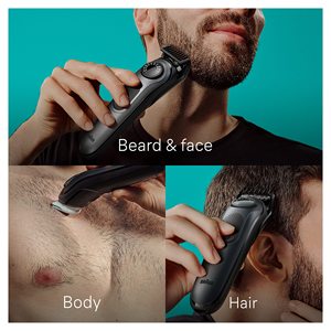 Kit de tondeuse tout-en-un 8-en-1 pour hommes, lame ultra-affûtée, tondeuse à barbe et corps avec 40 réglages de longueur - Product Image 5