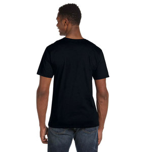Camisetas esenciales con cuello en V para hombre, Camiseta de algodón transpirable sin etiqueta - Product Image 5