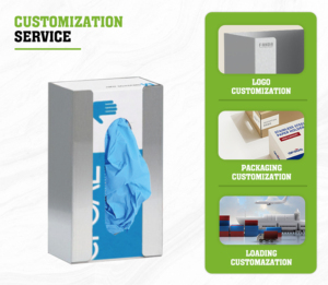 304 Stainless Steel Wall Mounted Disposable Glove Dispenser <b>for</b> Food Preparation Area - Product Image 2