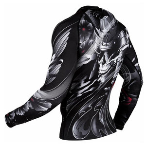 MMA BJJ Sportswear Set Long Sleeve Rash Guard and <b>Shorts</b> Sublimated No Gi Fit Jiu Jitsu Kimono De Jiu Jitsu Stretch Features - Product Image 2
