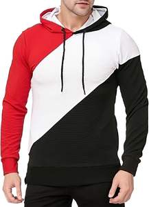 เสื้อโค้ทผ้าฝ้ายถักสำหรับผู้ชายเสื้อโค้ทสเวตเตอร์สีดำสีขาวตัดปะสำหรับฤดูหนาว - Product Image 3